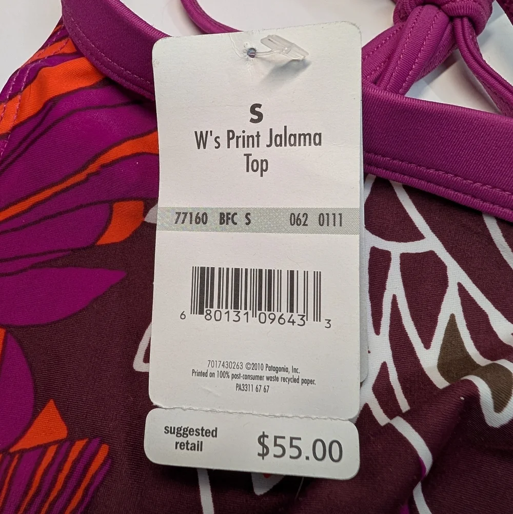 NWT Patagonia Bikini Top, Print Jalama Women's Small Bathing Suit Top 77160 NEW - Picture 3 of 3